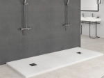 Receveur de douche, sur mesure : Largeur 150 à 300 cm x l. 70 à 150 cm. Bac à douche en résine Akrytan® anti glissant, finition misse, 10 couleurs, Livraison offerte